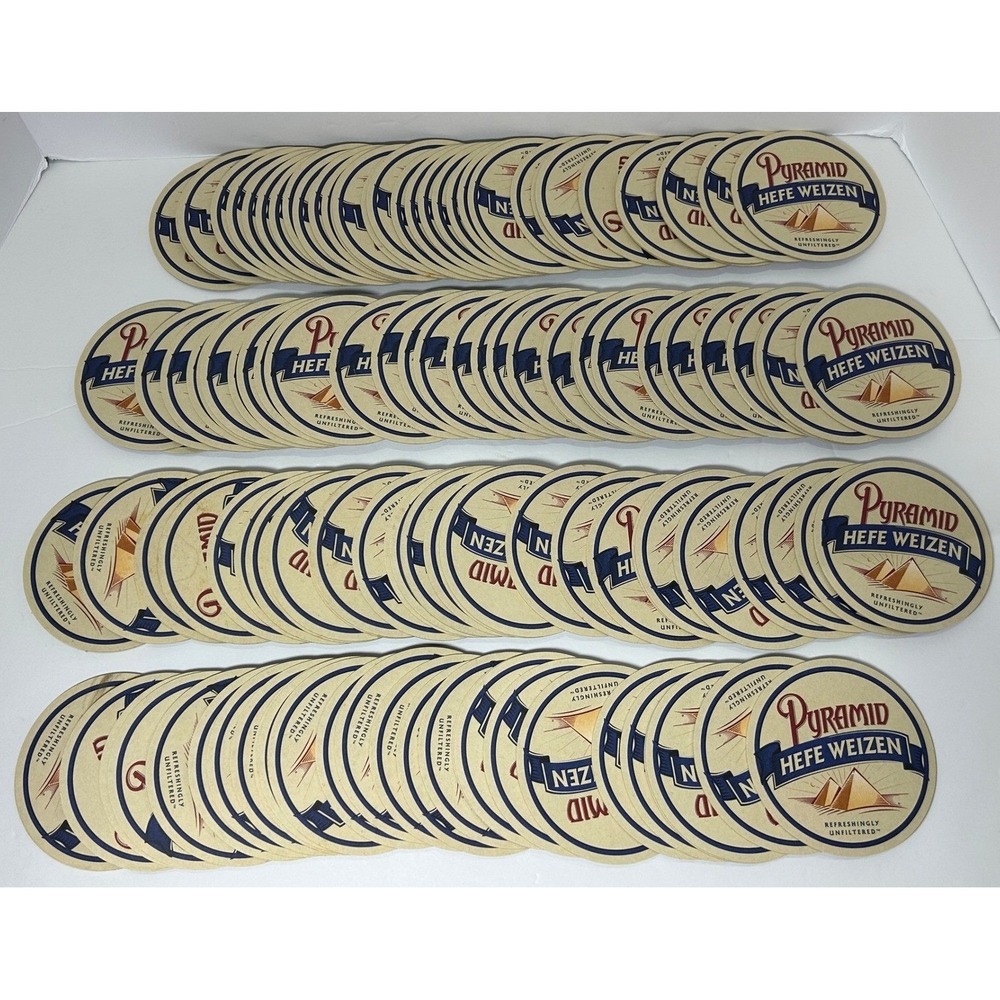 Pyramid Hefe Weizen Beer Coasters Lot of 121 Barware Man‎ Cave Bar Decor